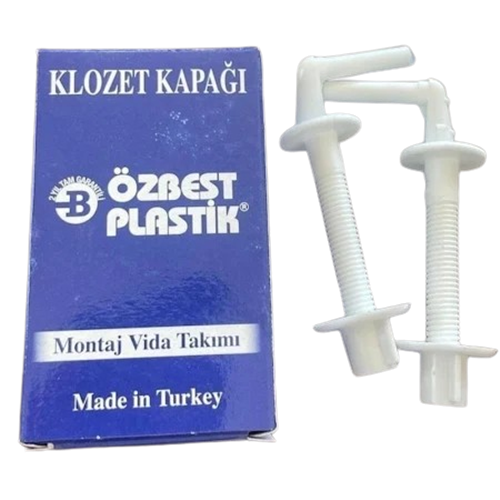 ÖZBEST KLOZET KAPAK VİDASI PLASTİK / 10